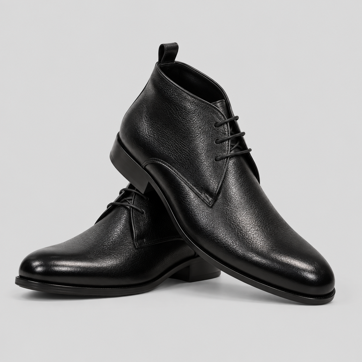 Men’s Black Leather Chukka Boots