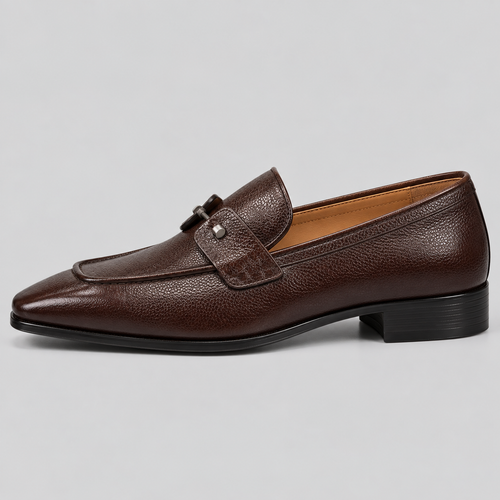 Classic Dark Brown Leather Bit Loafers