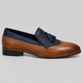 Classic Men's Two-Tone Wingtip Loafers