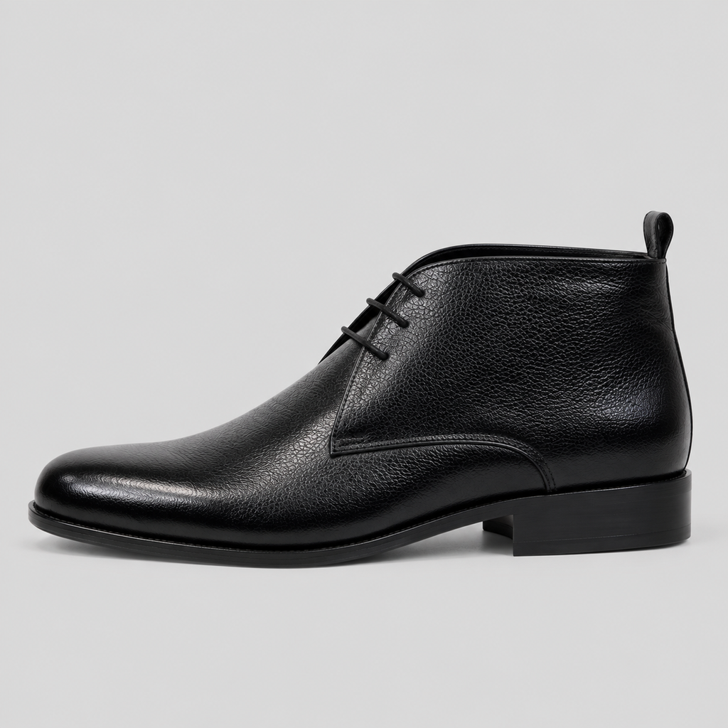 Men’s Black Leather Chukka Boots