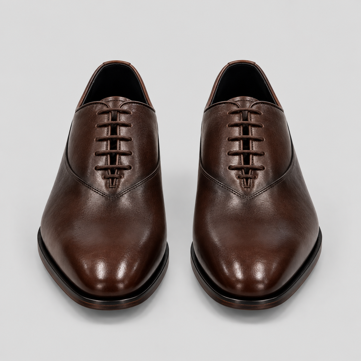 Classic Men's Dark Brown Wholecut Espresso Dress Shoes