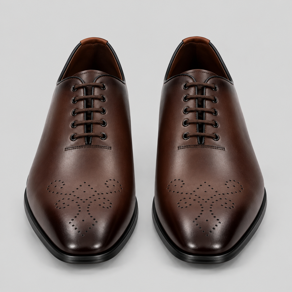 Men’s Dark Brown Leather Brogue Oxfords
