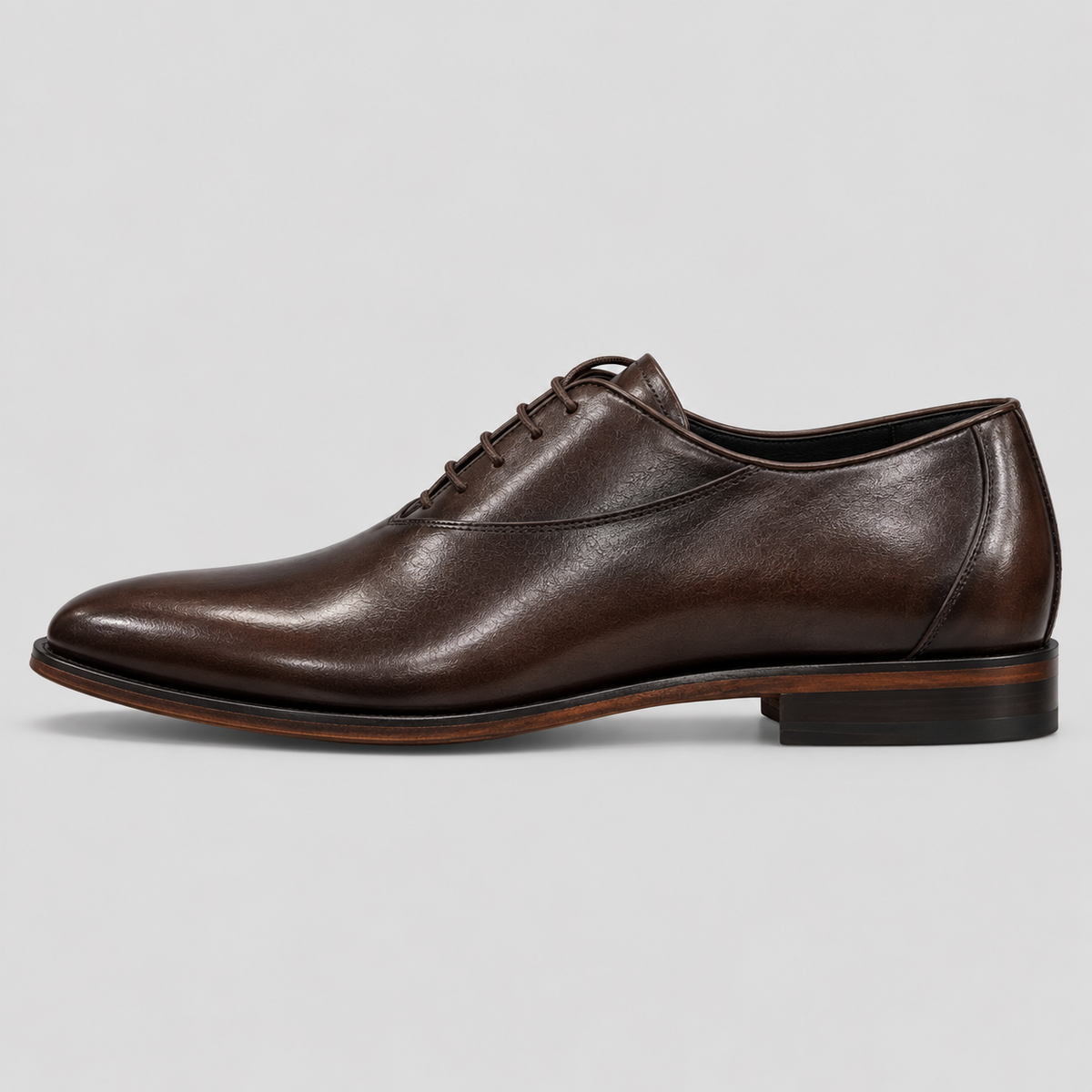 Classic Men's Dark Brown Wholecut Espresso Dress Shoes