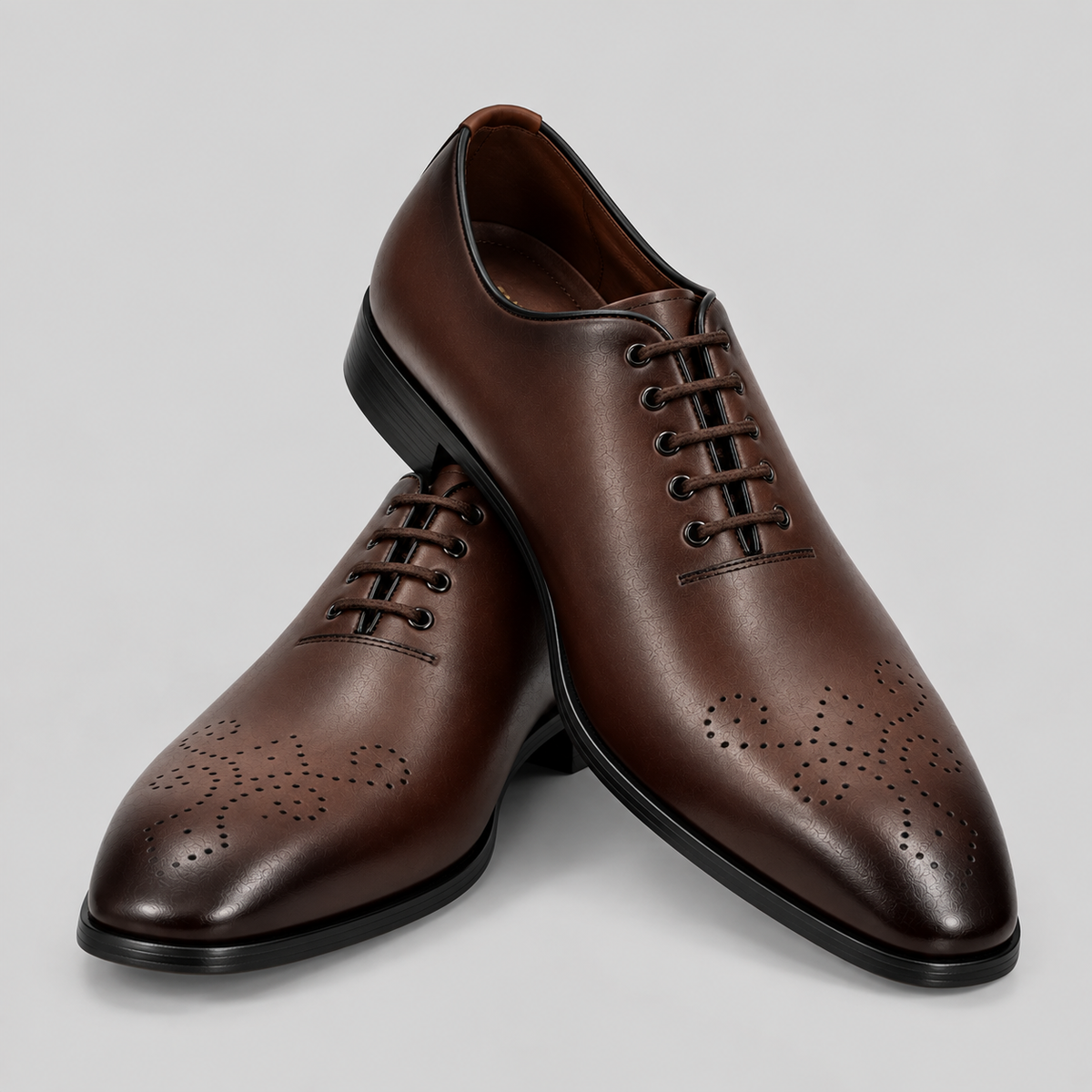 Men’s Dark Brown Leather Brogue Oxfords