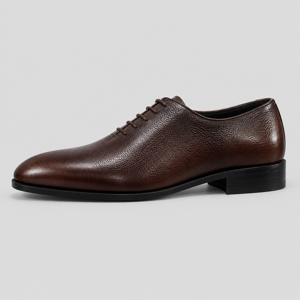 Men's Dark Brown Leather Wholecut Oxfords