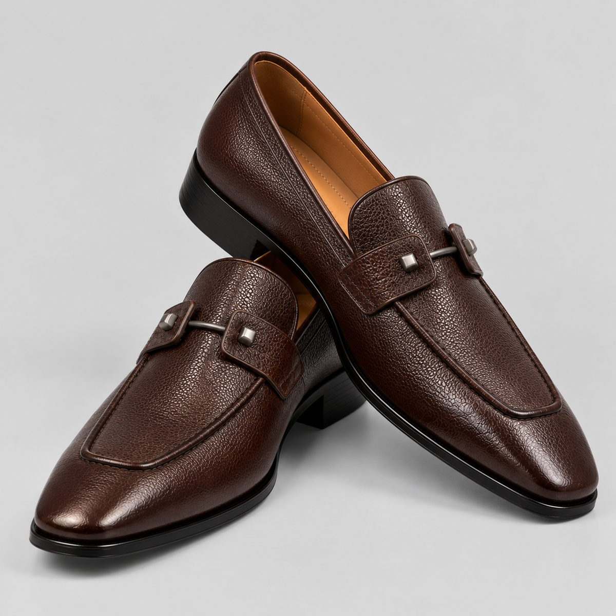 Classic Dark Brown Leather Bit Loafers