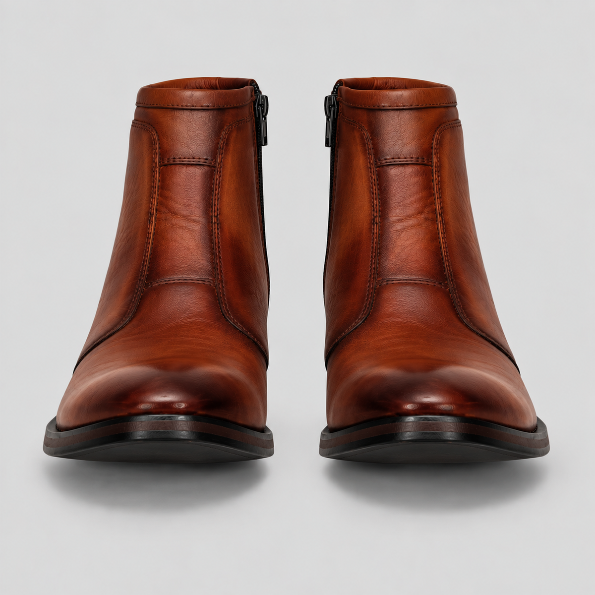 Men’s Luxury Burnished Brown Leather Chelsea Boots