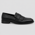 Classic Men’s Black Leather Kiltie Loafers