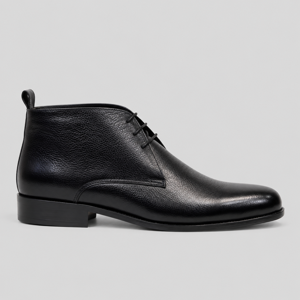 Men’s Black Leather Chukka Boots